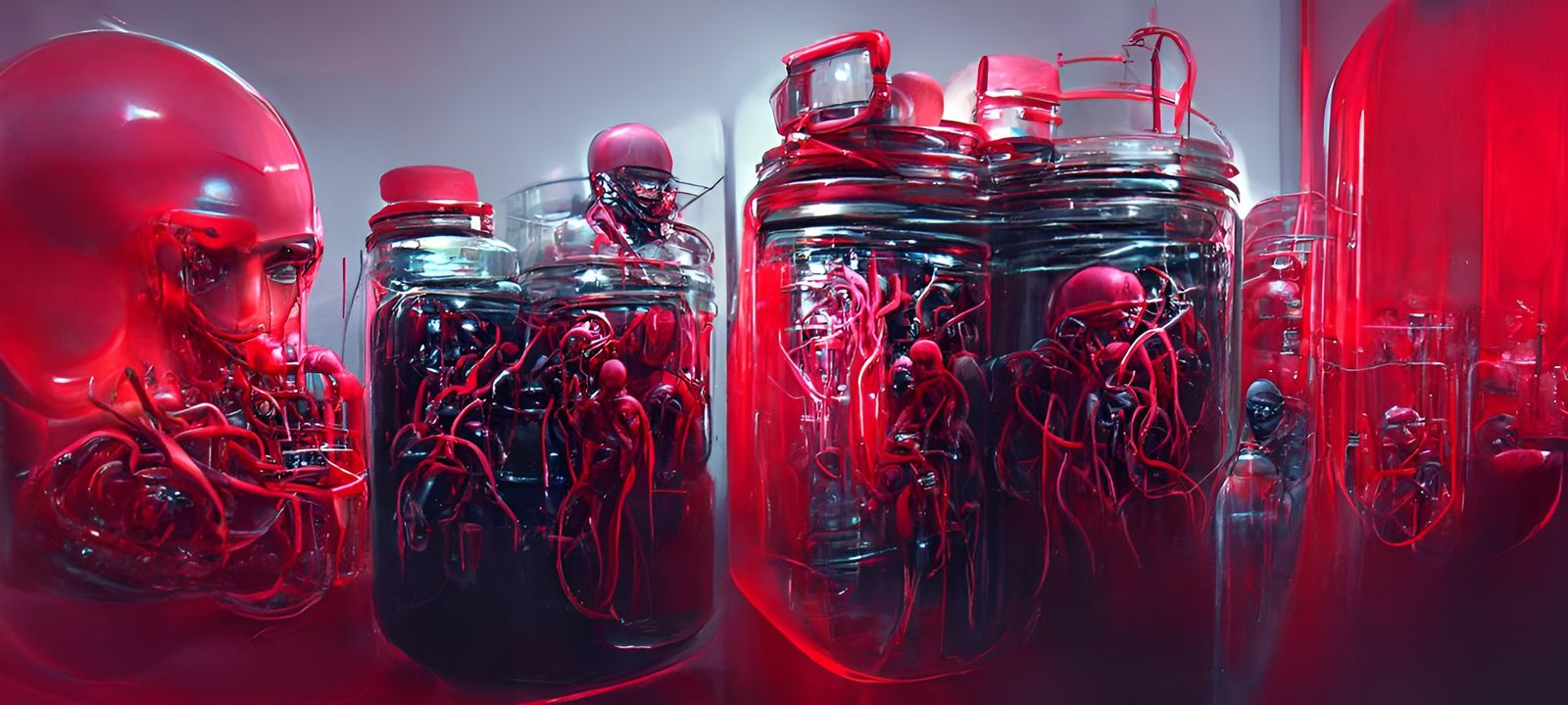 Sinister Cyberpunk Machine Feeds People in Jars