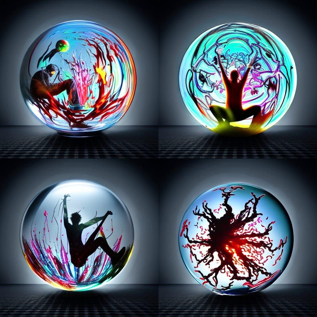 Suffering Shadow Trapped: Hyperrealistic Splash Art