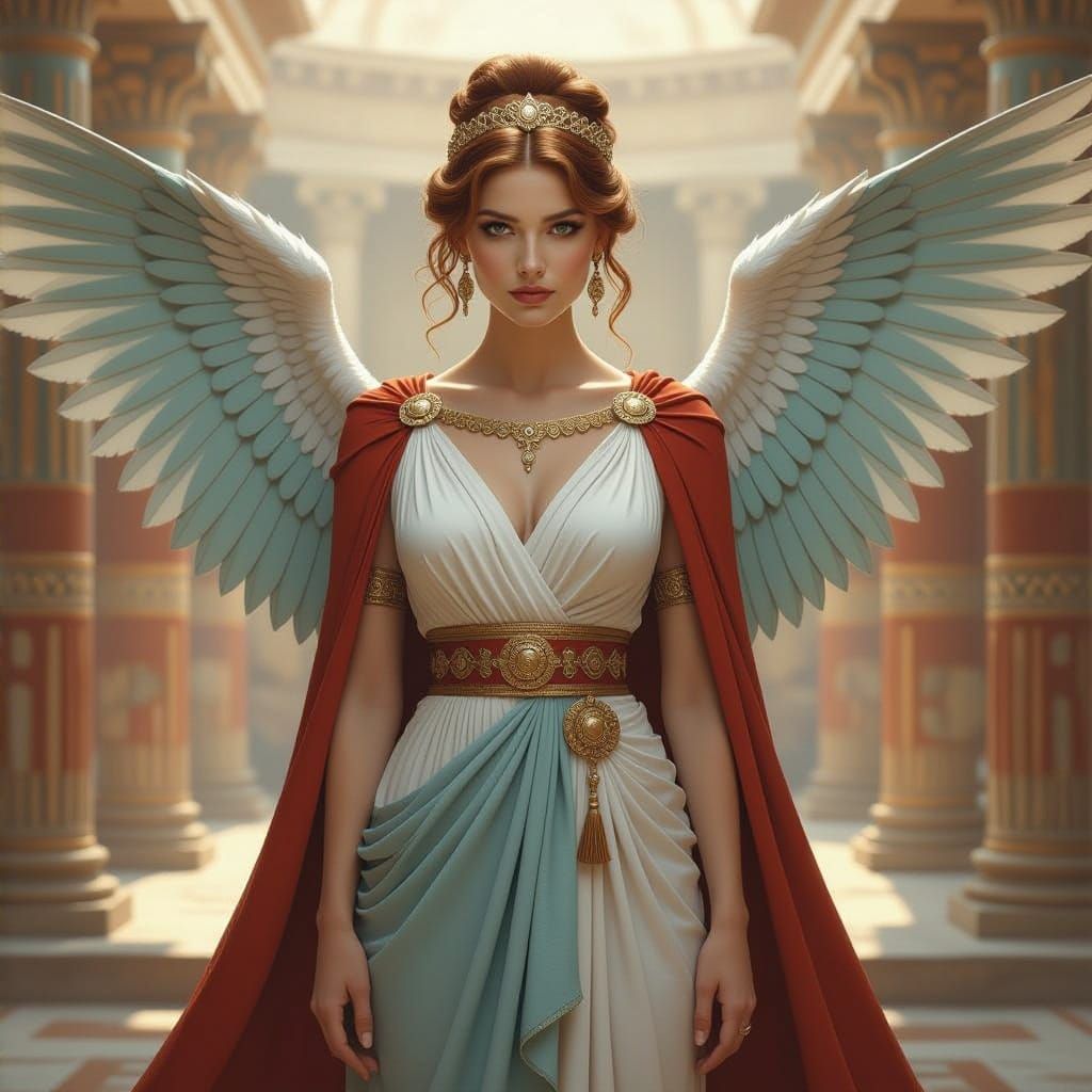 Etruscan Goddess Lasa in Ancient Palace