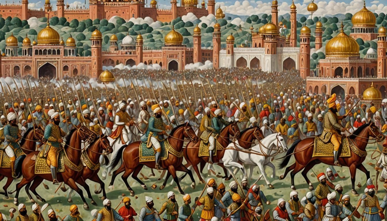 Delhi Sultanate Army Engaged in Epic Battle