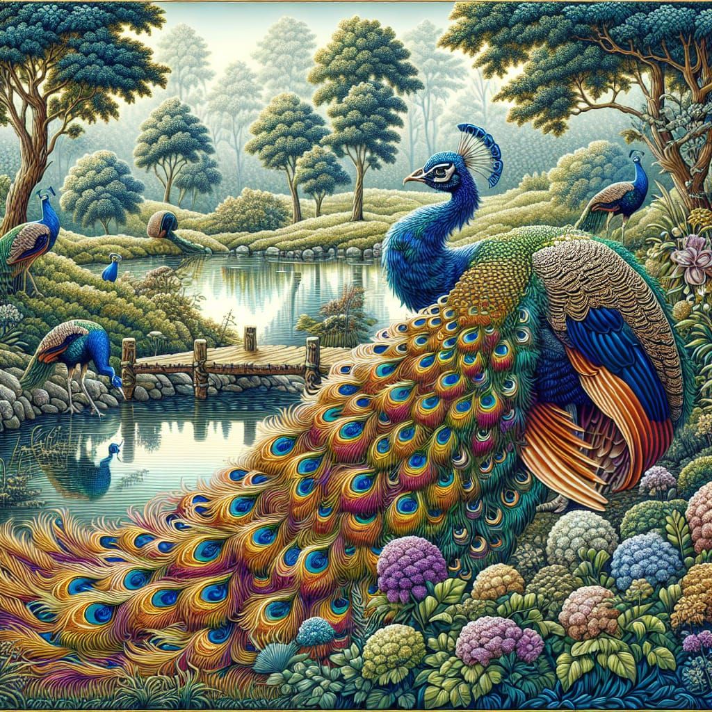 Peacock sanctuary, a place of beauty and peace