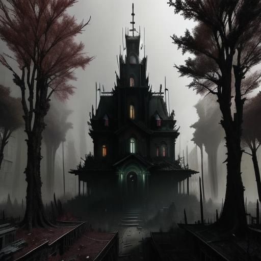 Detailed Horror Cityscape in Unreal Engine Style