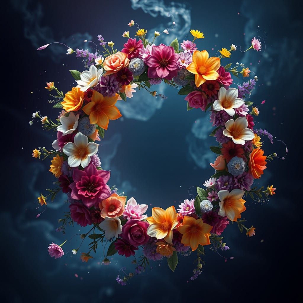Vibrant Fantastical Wreaths in Deep, Rich Colors