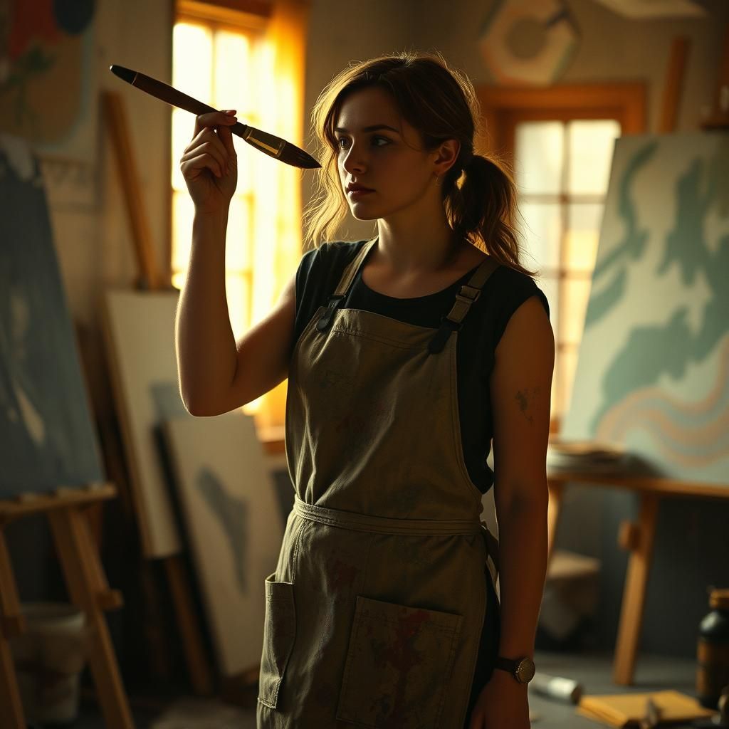 Emma in Studio: Cinematic Film Still