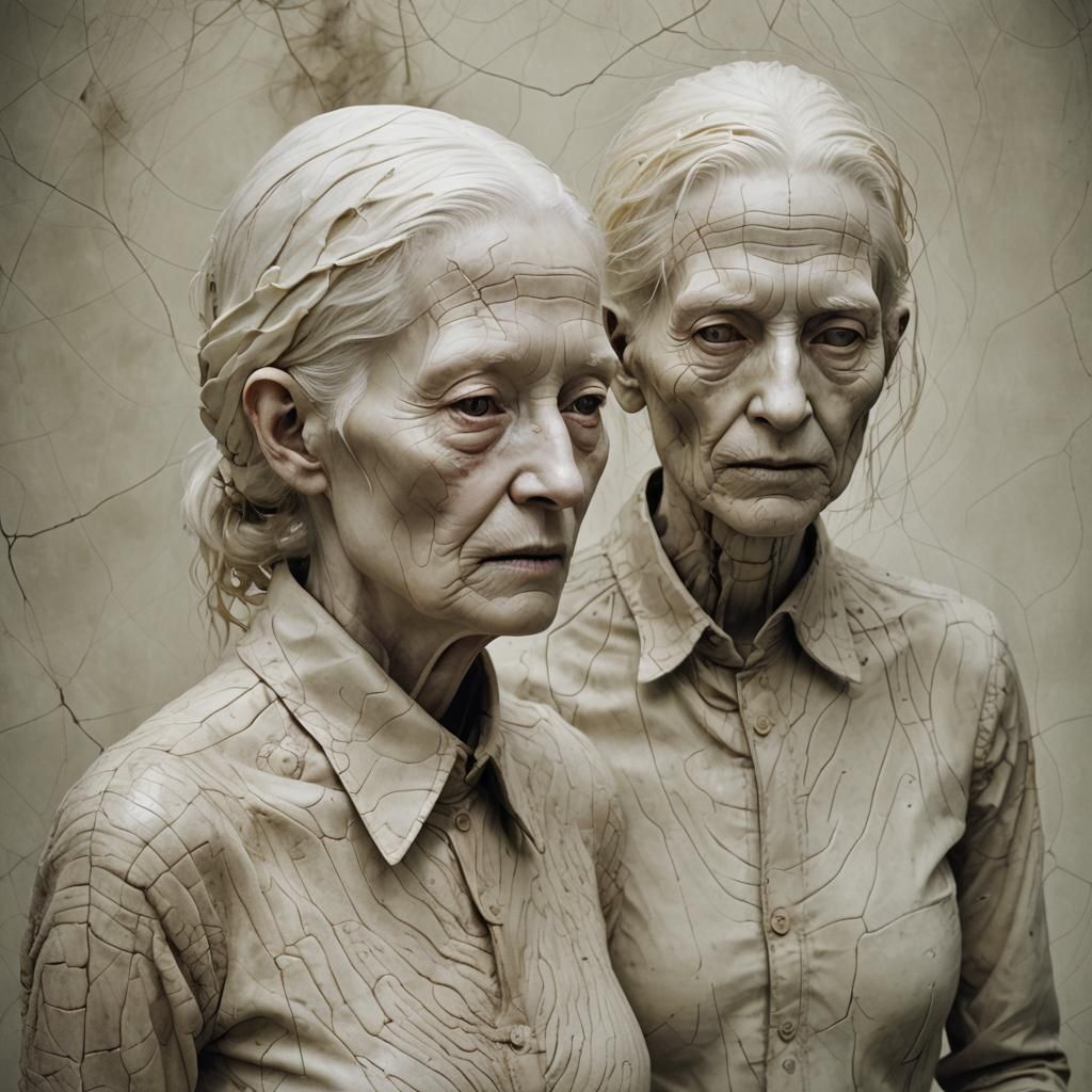 Textured Figures in Synthetic Skin: Climate Change Theme