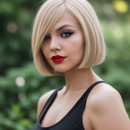 Blonde Bob in Summer Style: Professional Portrait