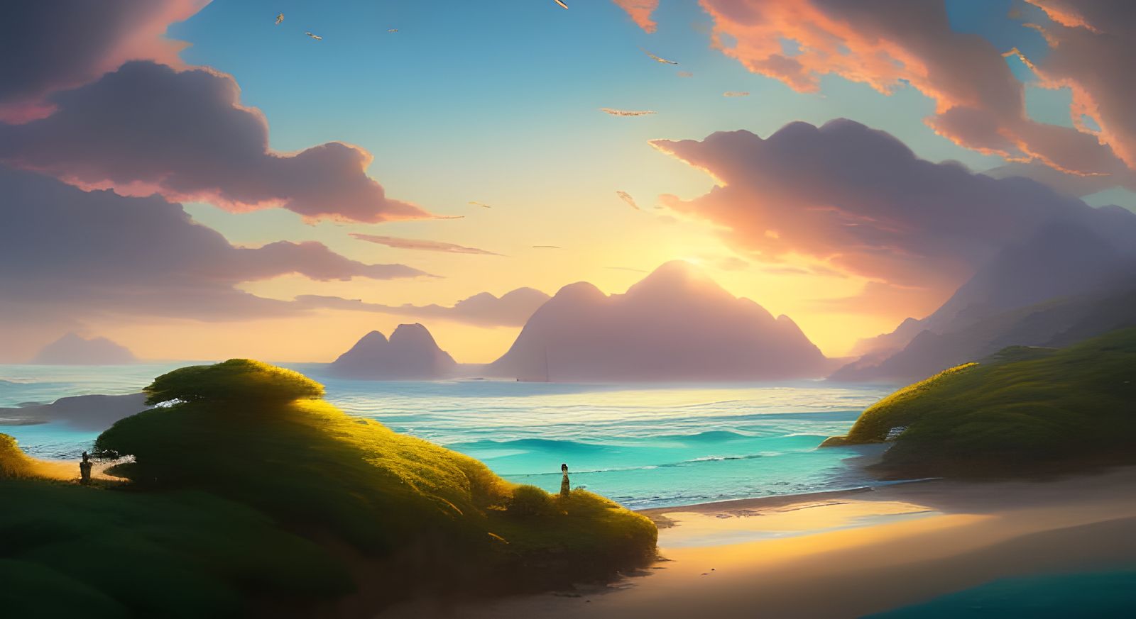 Bird's-Eye View of a Charming Beach