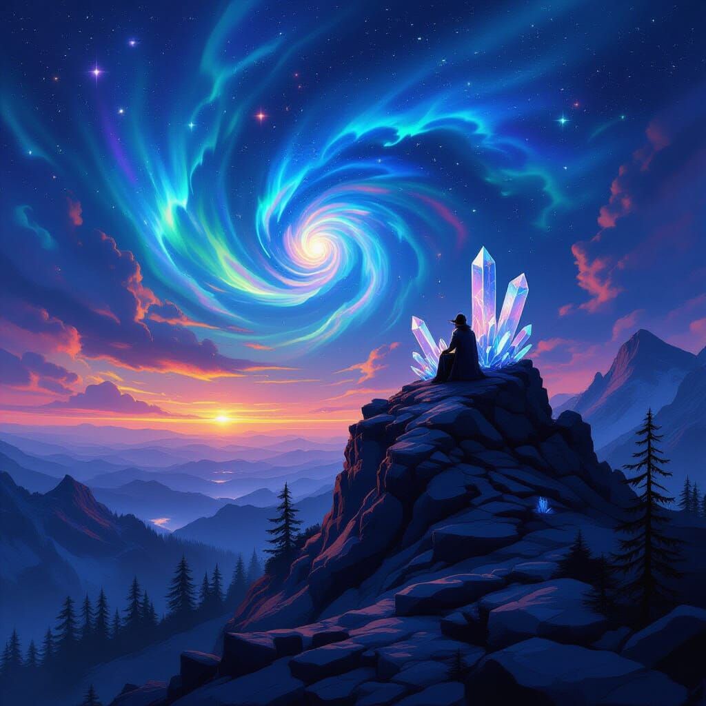 Alchemist Observatory Under Alien Skies, Digital Painting