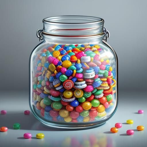 Candy Art: Jars within Jars Oil Painting