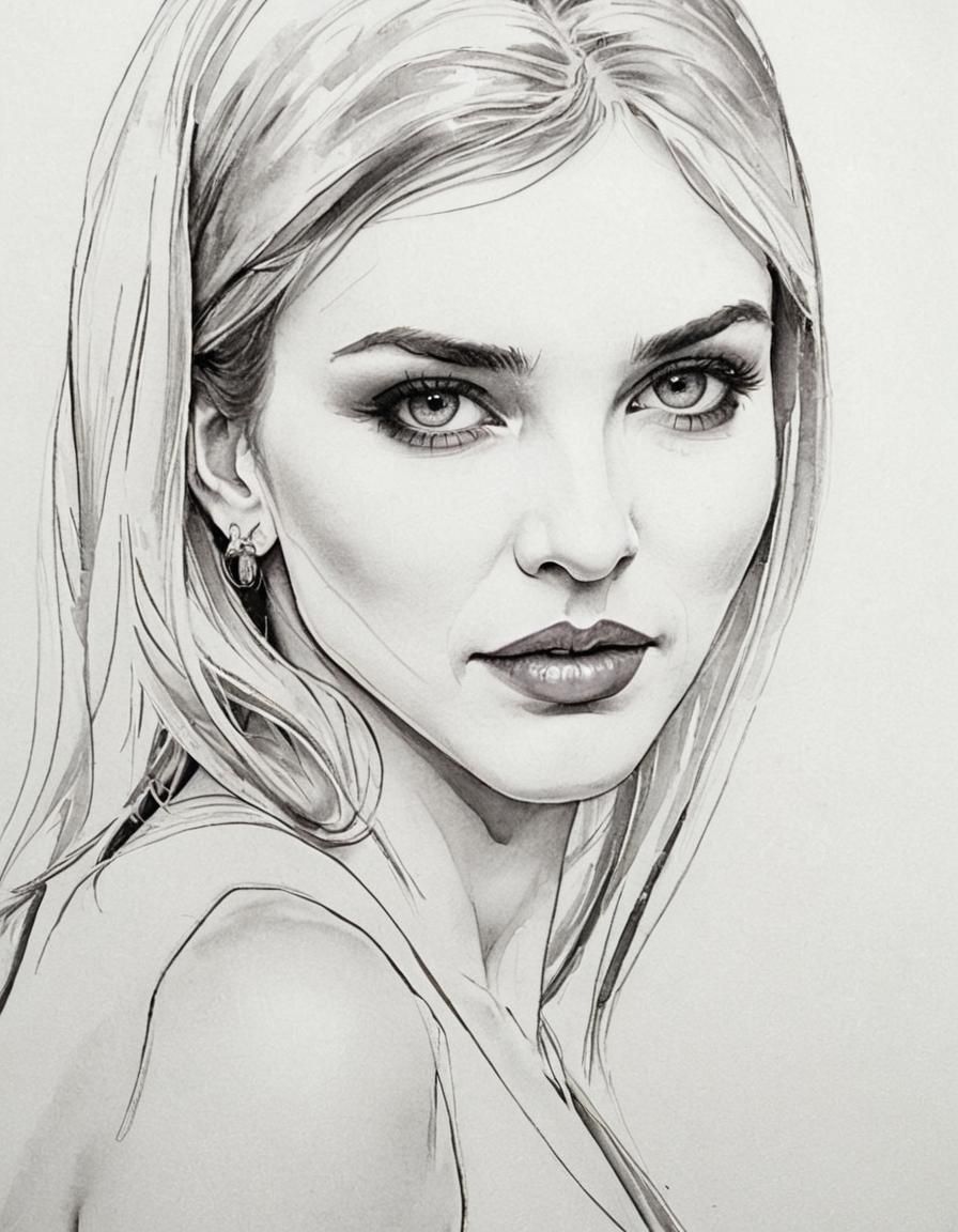 Elegant Woman's Portrait in Impasto Style