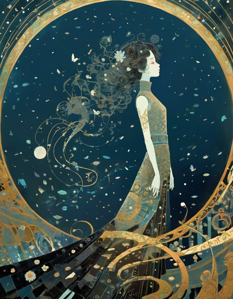 Whimsical Dark Fantasy Illustration