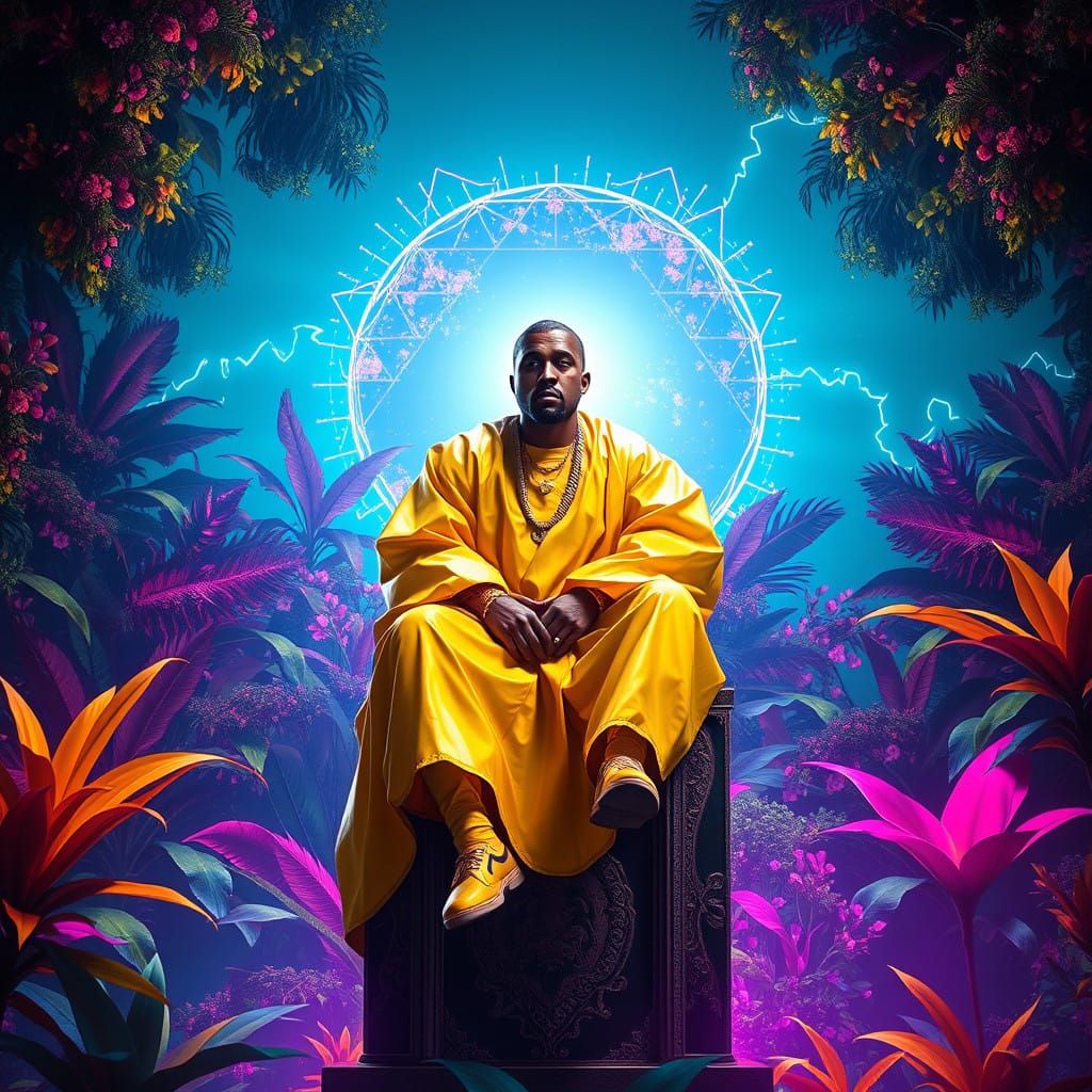 Golden Banana King in Vibrant Tropical Splendor