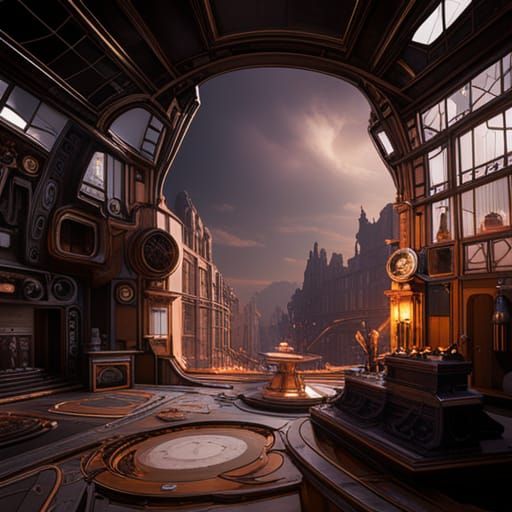 Clockwork City: Detailed Matte Painting in Unreal Engine