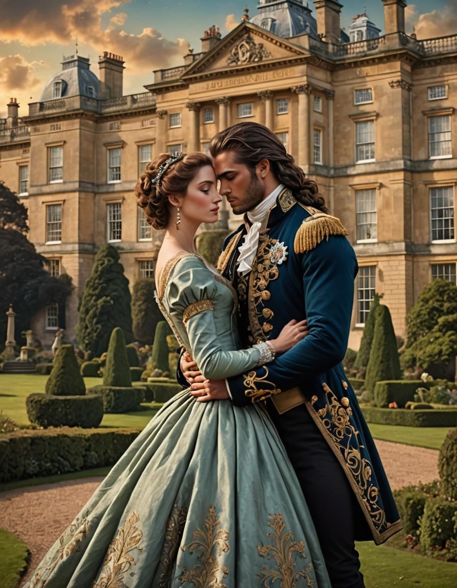 Romantic Embrace on Historical Novel Cover