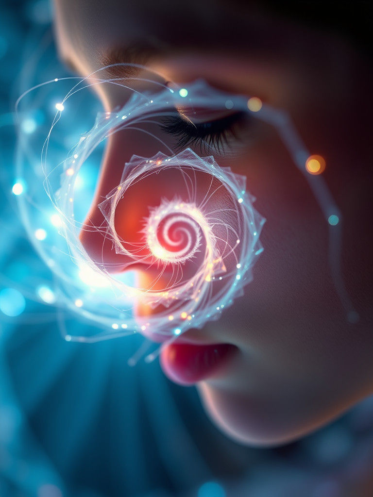 Bioluminescent Entity Portrait in Abstract Fauvist Style