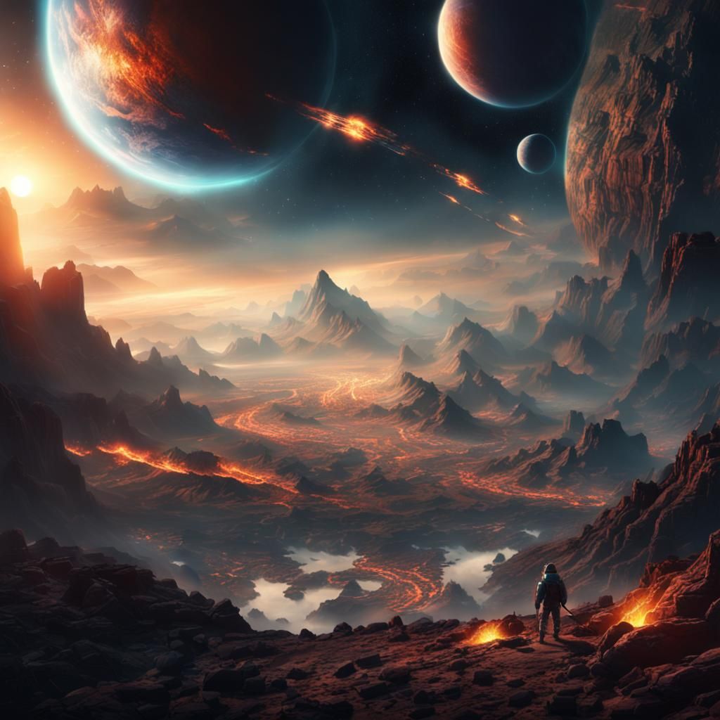 Burning Planet: Epic Digital Matte Painting