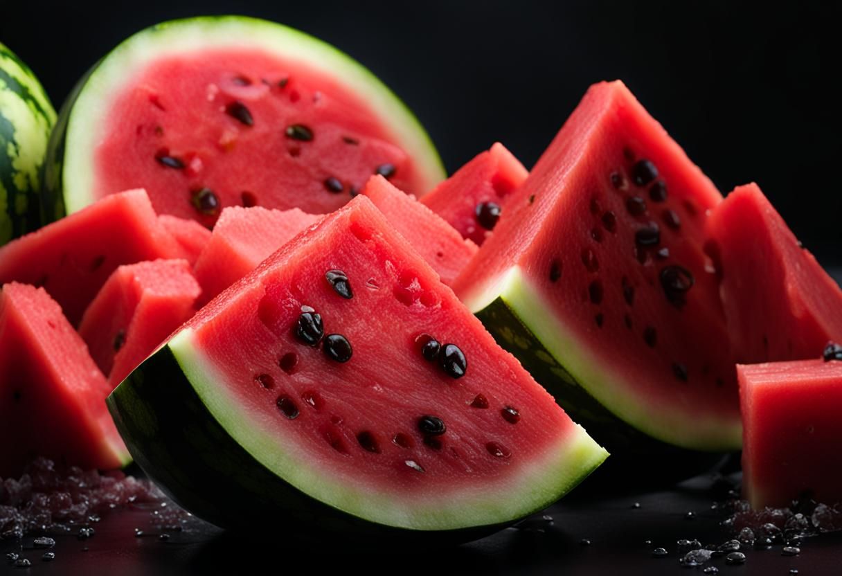 AI-Generated Watermelon Still Life