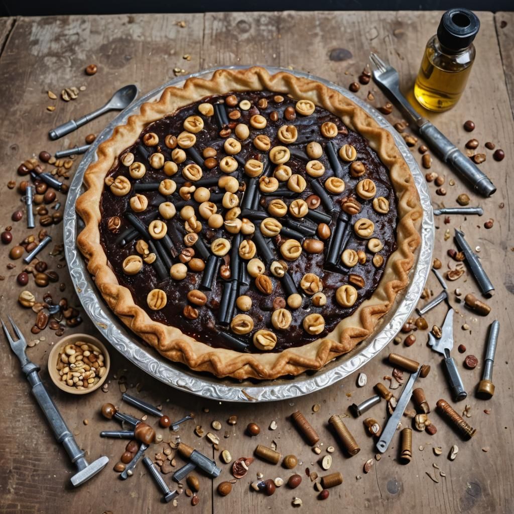 Cyborg Meal: Pie with Bolts and Automobile Oil