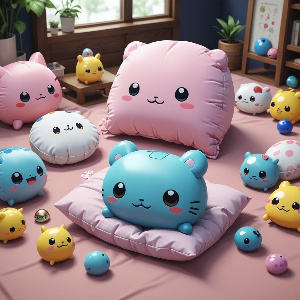 Virtual Pet Tamagotchi in 3D Anime Art