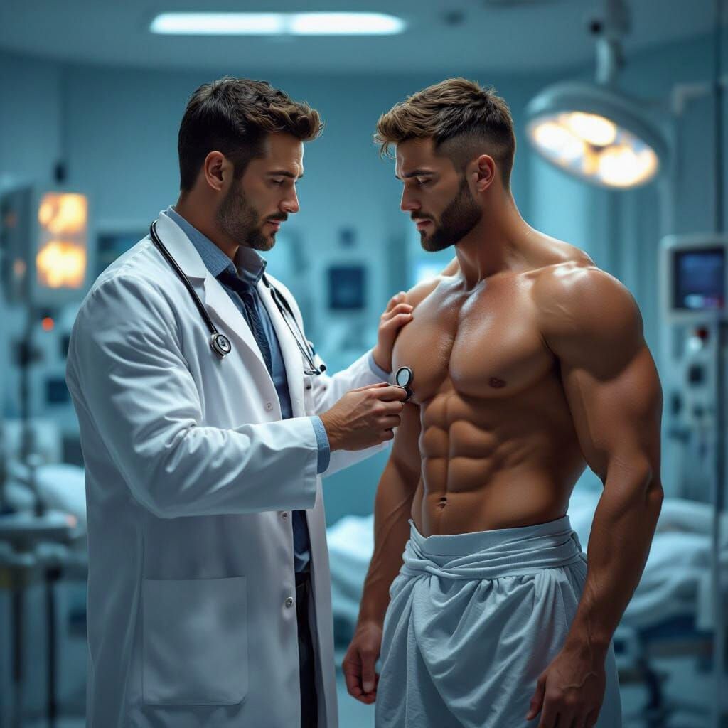 Muscular Doctor Treats Patient: Realism and Cinematic Lighti...