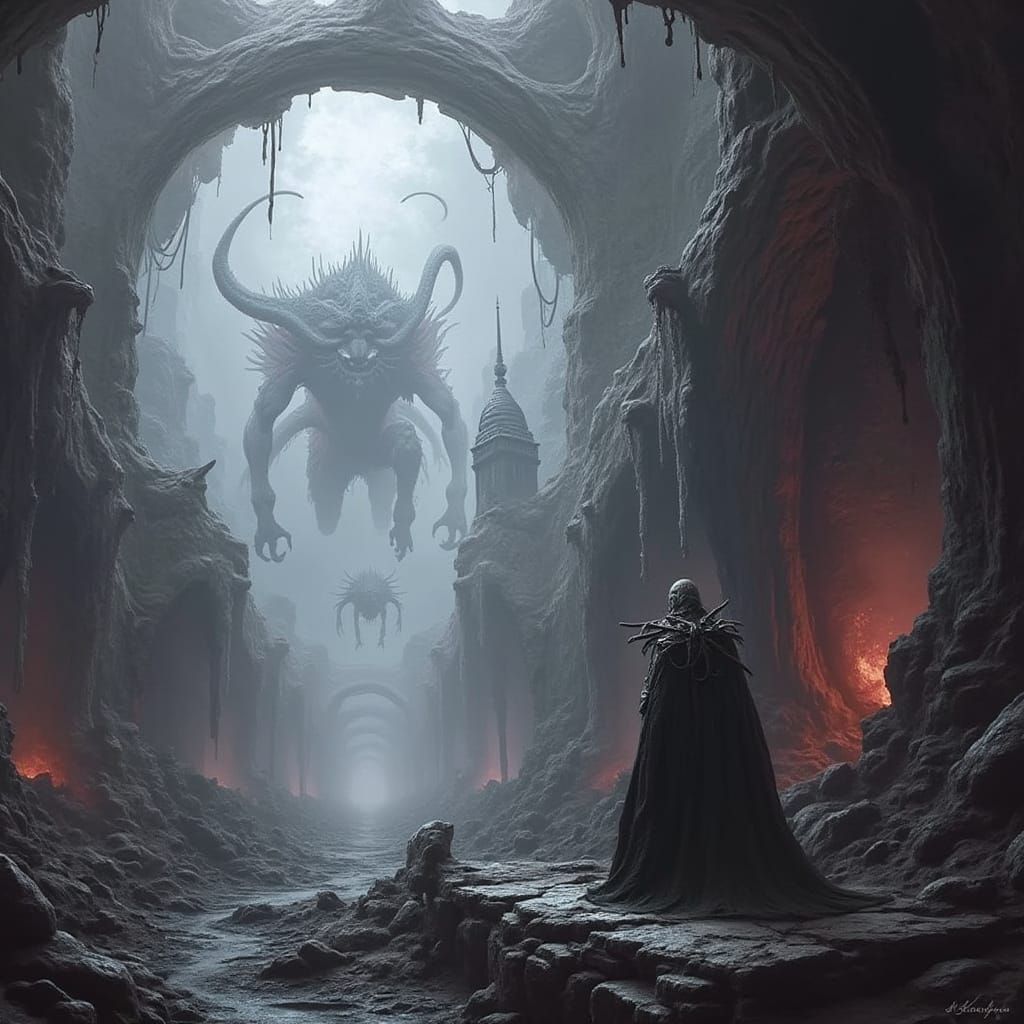 Epic Lovecraftian Horror in Digital Matte Painting