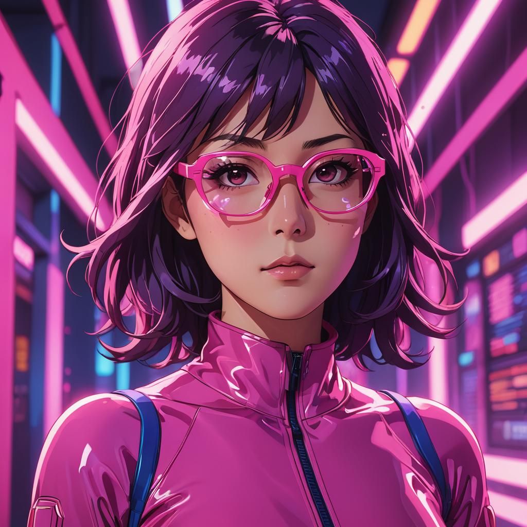 Mari Makinami in Pink Plugsuit, Studio Trigger Style