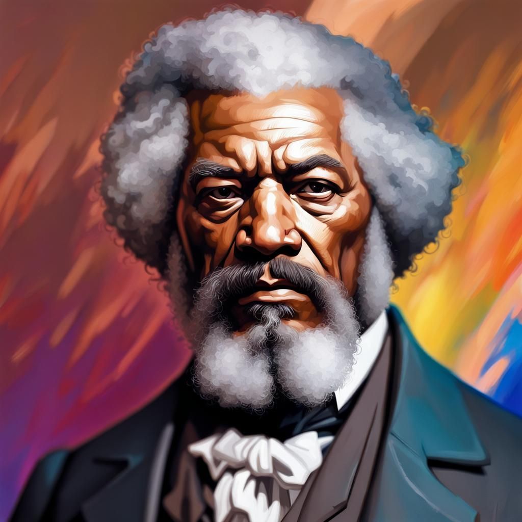Hyperrealistic Portrait of Frederick Douglass in Splash Art ...