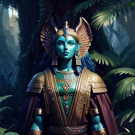 Greek Sphinx on Thebes Road: Colorful Matte Painting