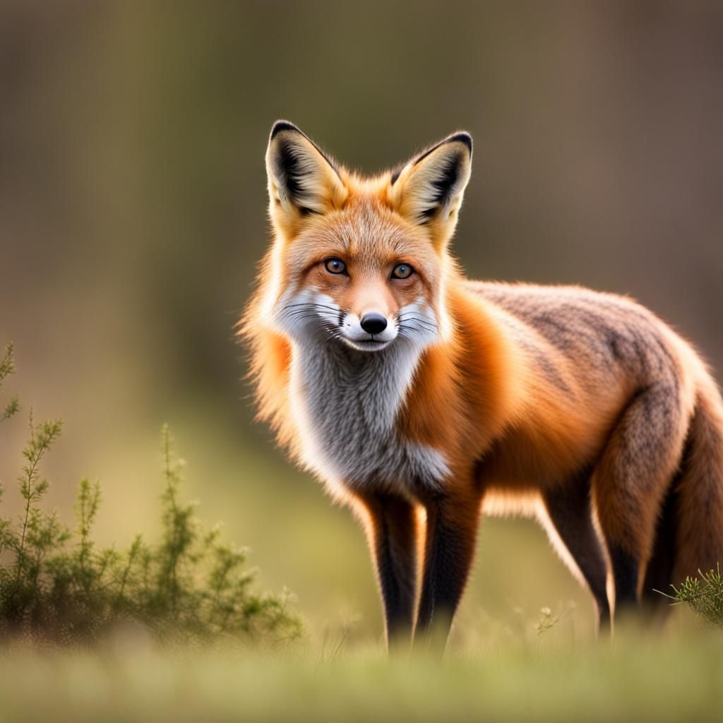 Realistic Wildlife Photography of a Red Fox