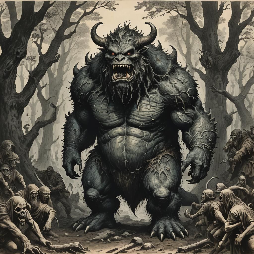 Terrifying Folklore Monster Crushes Castle