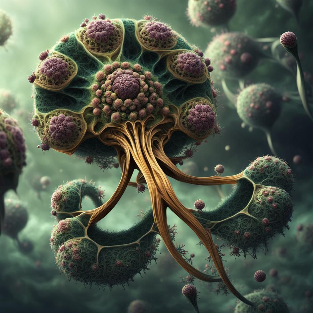 Alien Creature with Fractal Floret Appendages