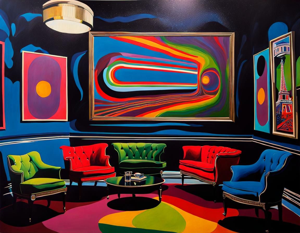 Psychedelic Quadrophenia Painting in Discordant Style