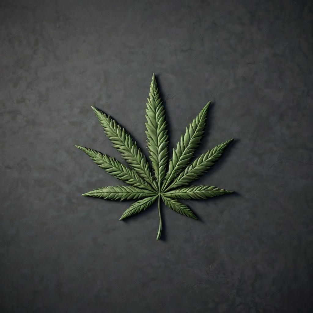 Cannabis Logo of Marijuana Smoking Items in 3D