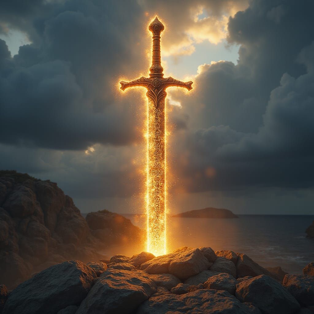 Ethereal Elemental Sword of Earth in Radiant Glory