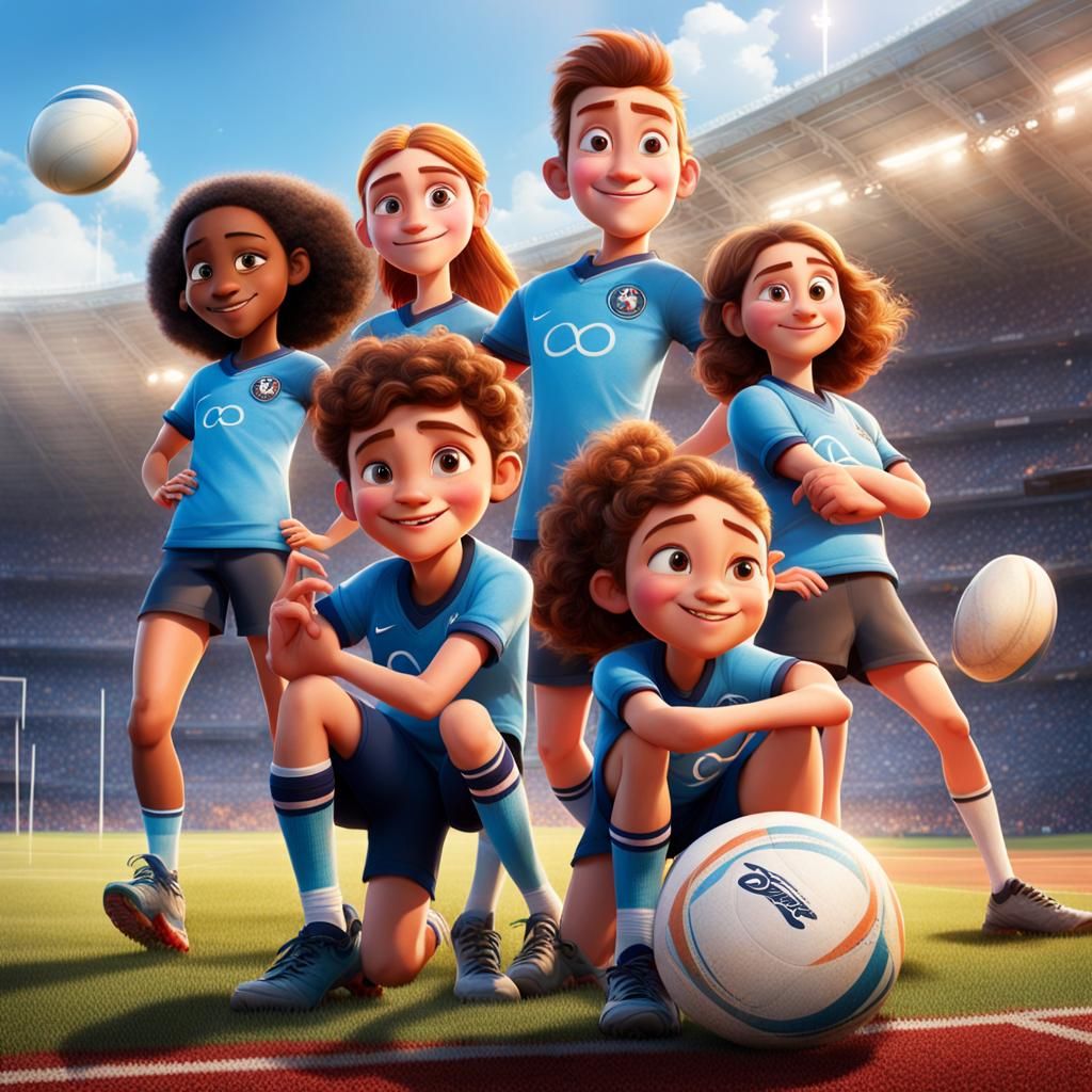 Annihilators: Students in Sportswear, 3D Digital Art