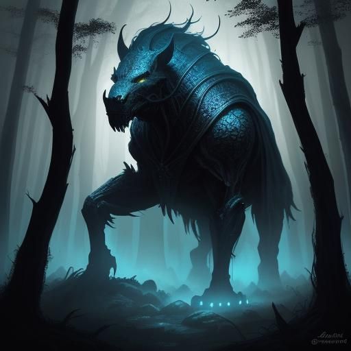 Mystical Forest Assassin in Dark Fantasy Style