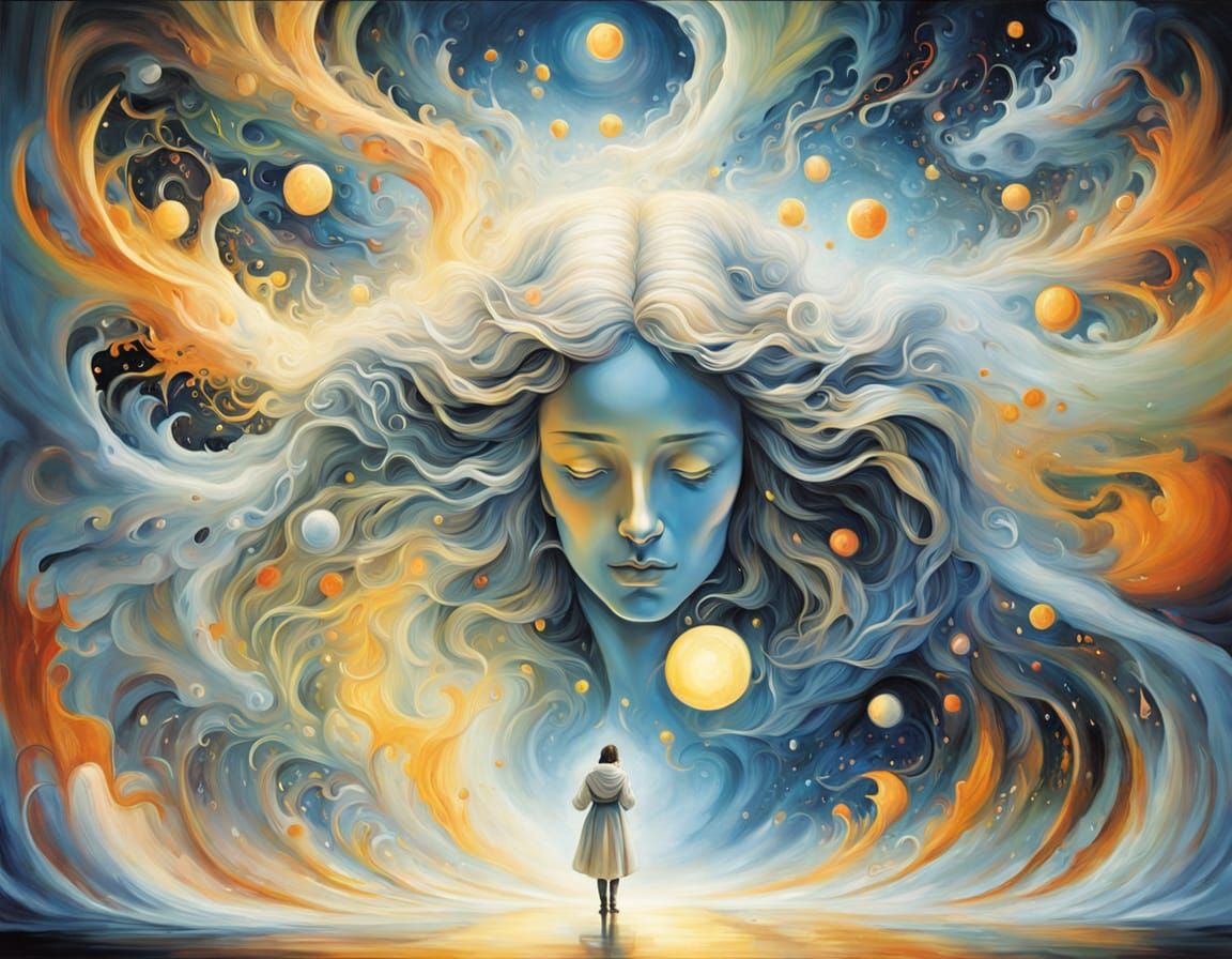 Surreal Embrace of Soul by Ethereal Hands