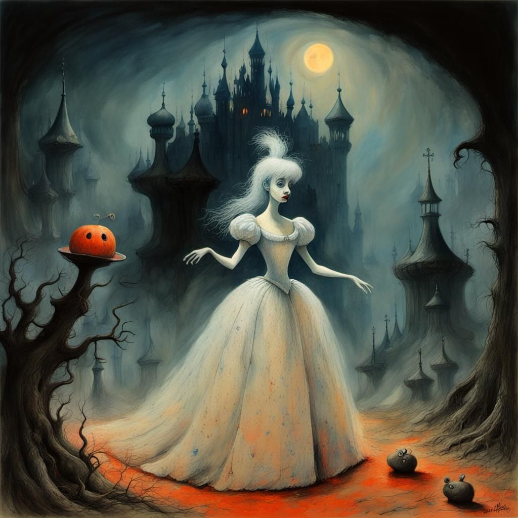 Cinderella in Sinister Impressionist Style