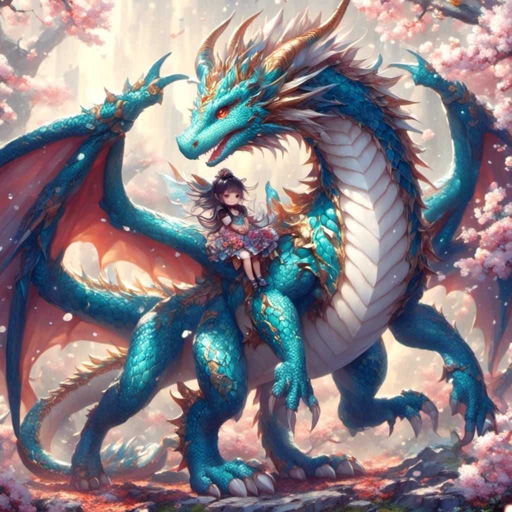 Dragon in Fairycore Style