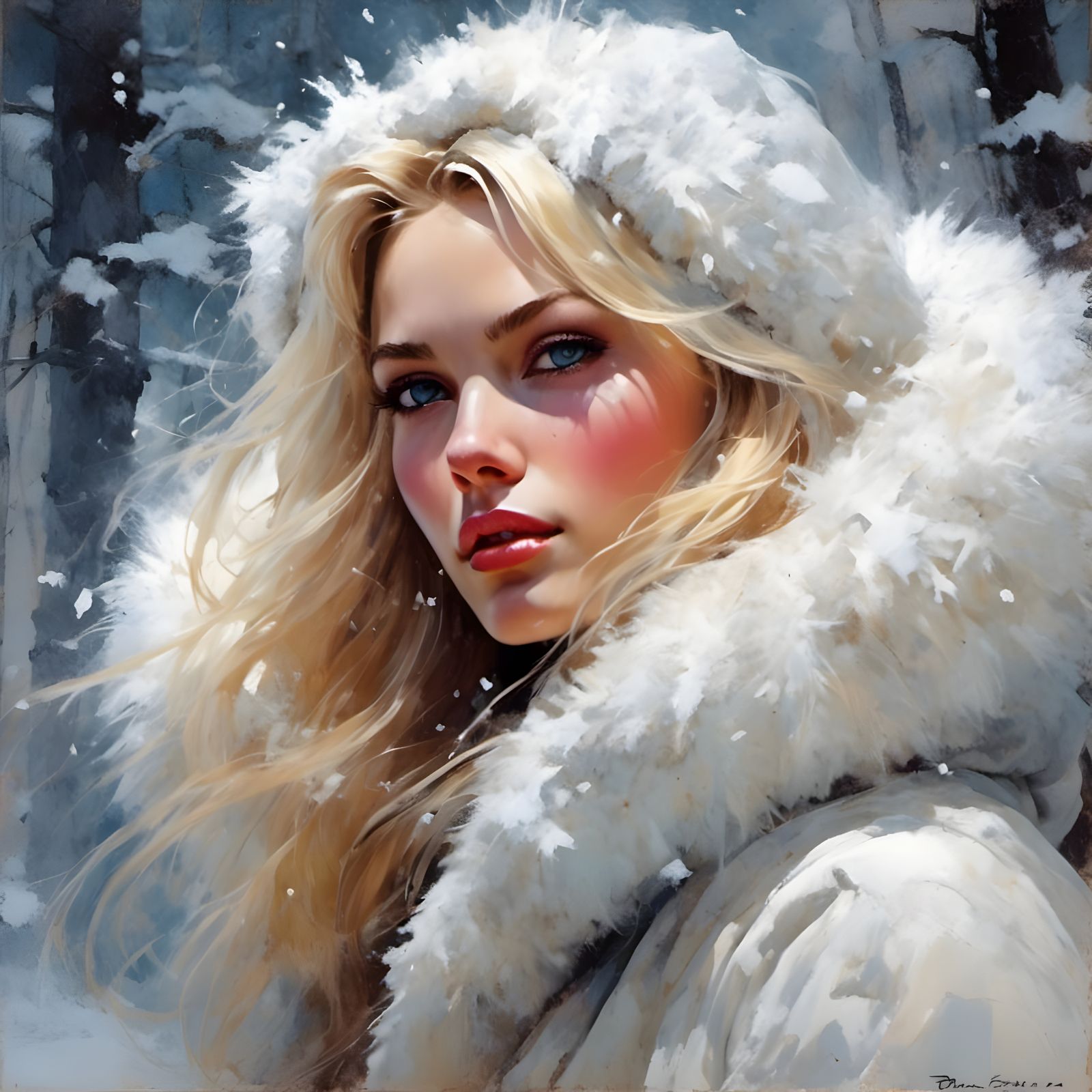 A Beautiful Swedish Girl in a Snowy Wonderland