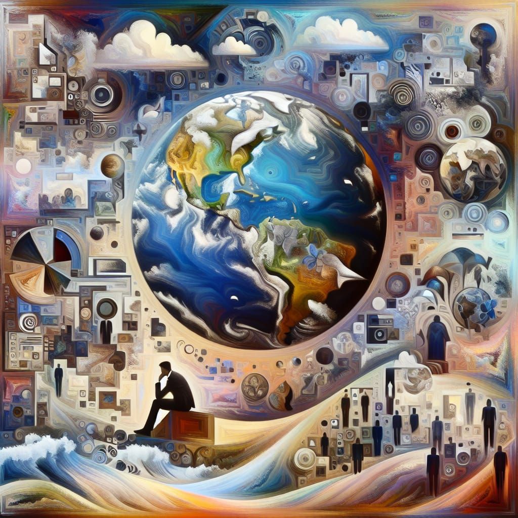 Dreamy Surrealist Artwork of Modern World