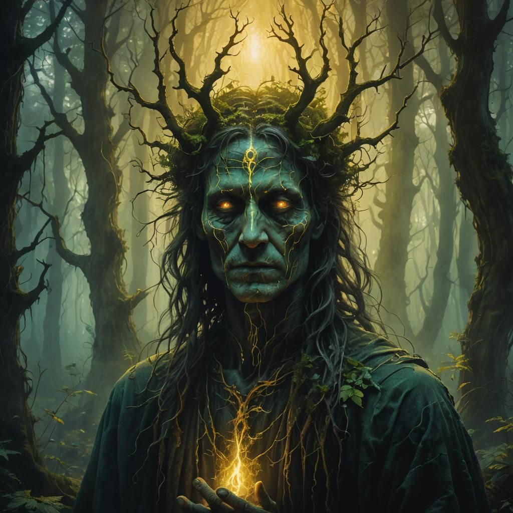 The Mystic Ectomancer in Dark Academia Style