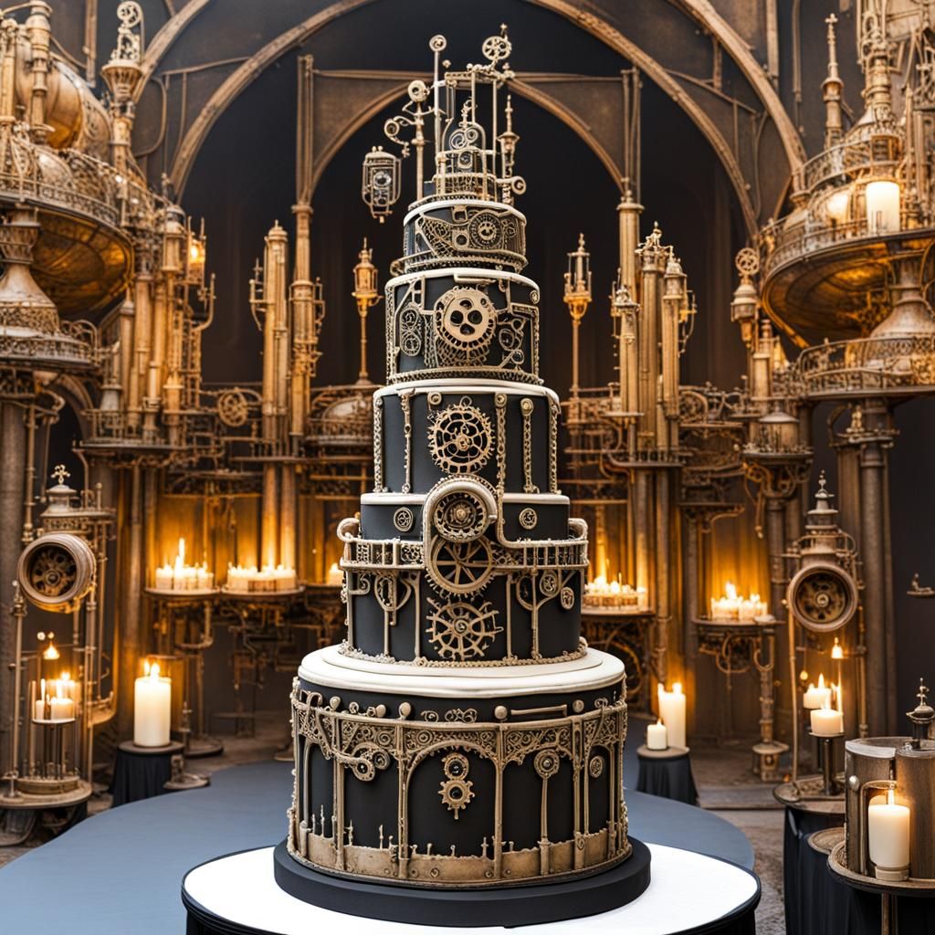 Beautiful Huge Adeptus Mechanicus Wedding Cake