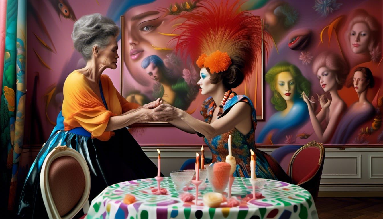 Exotic Party: Emotional Portraits in Hyperrealism