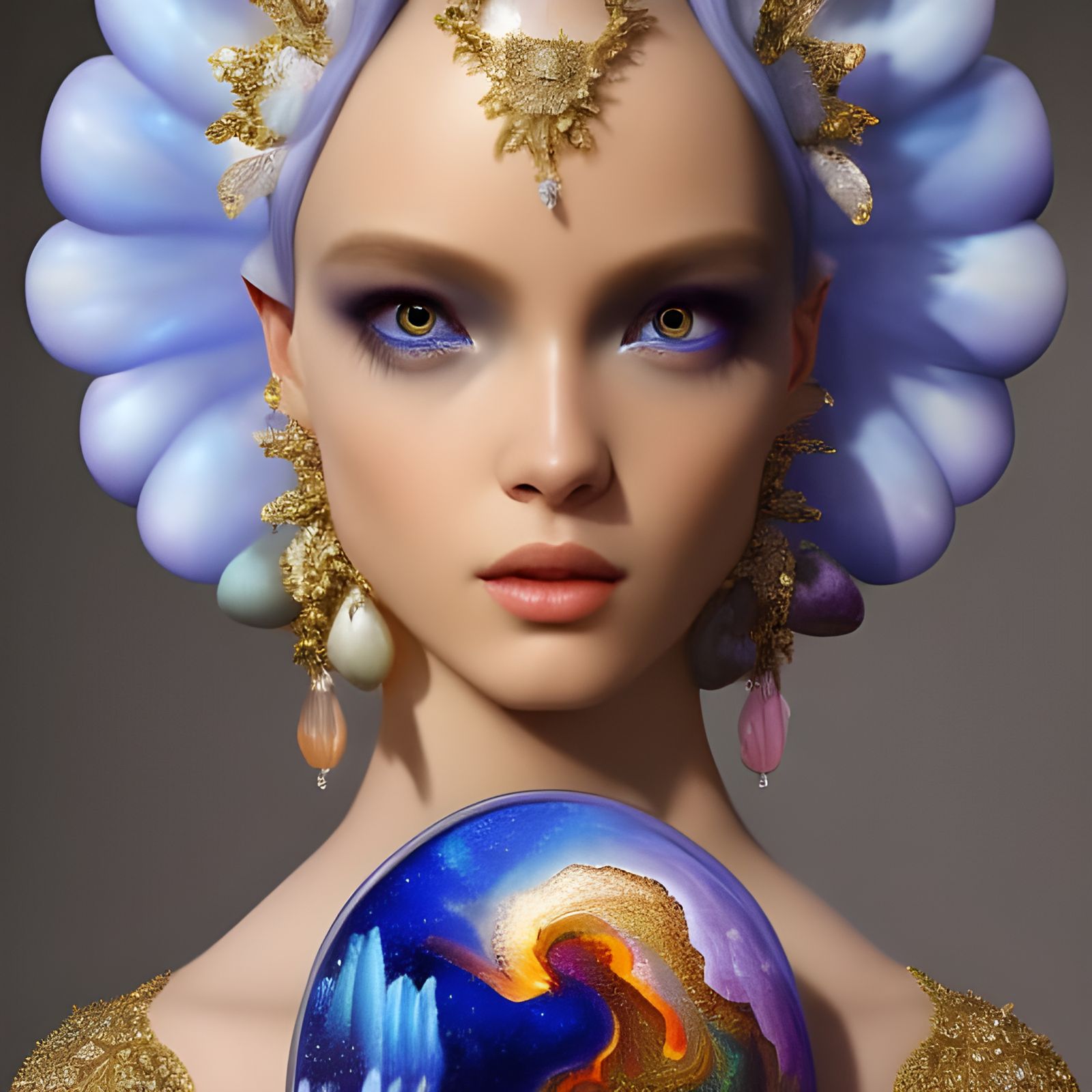 Celestial Woman: A Fusion of Science and Art