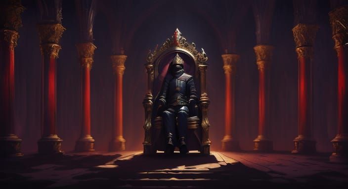 Regal Ottoman Prince in Baroque Castle Hall