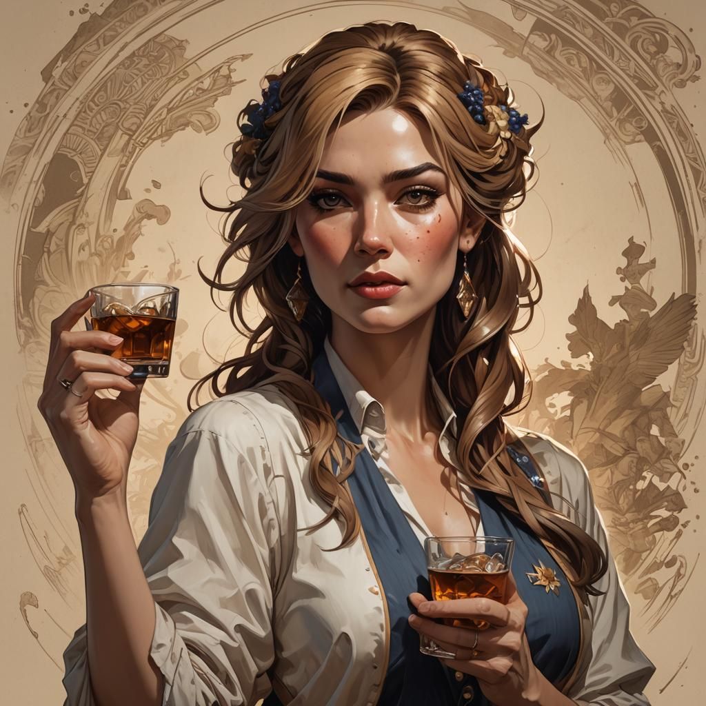 Detailed Portrait Inspired by American Pie, Trending Art