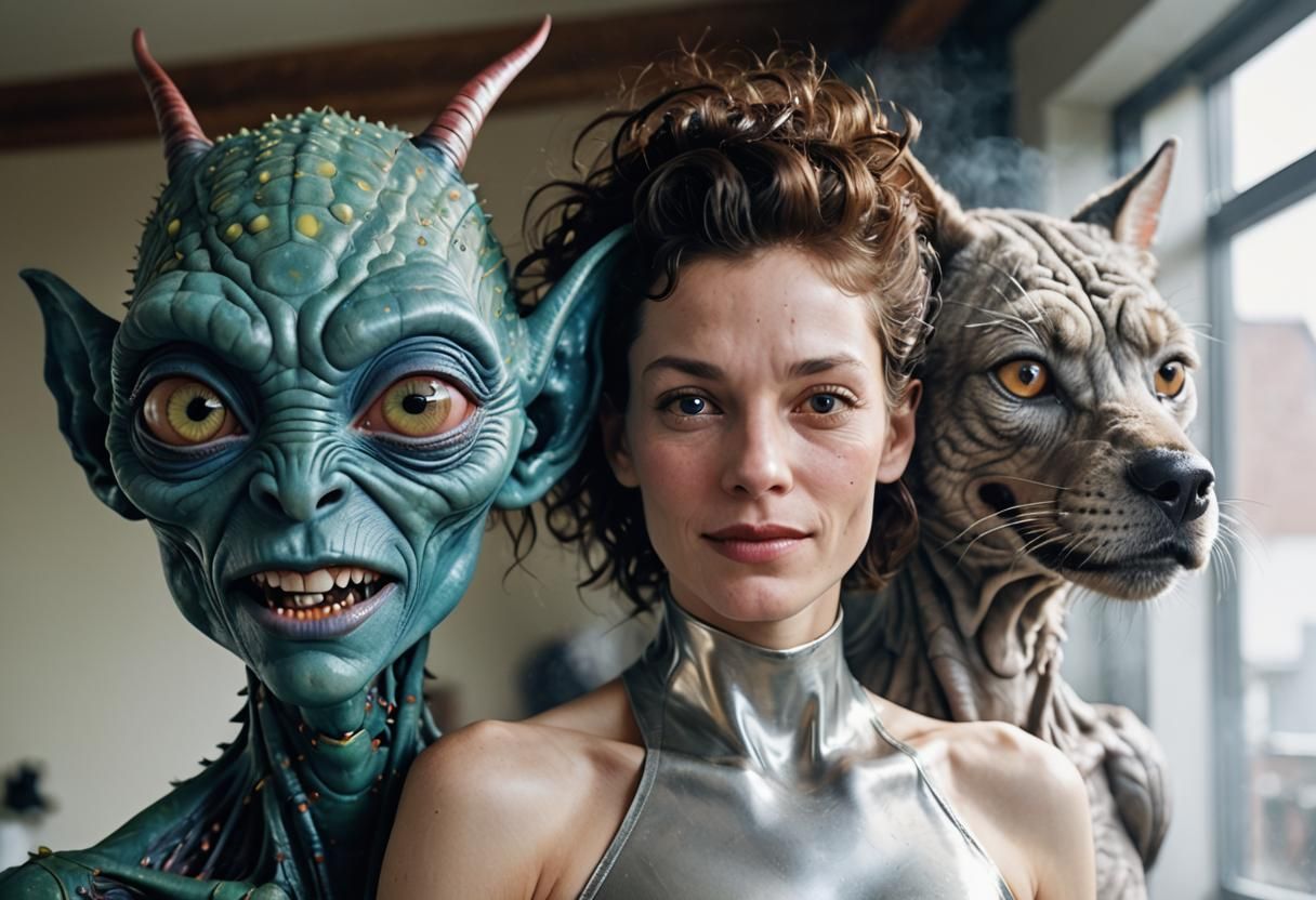 Smiling Aliens Party: Hyperrealist Photography in Future Tec...