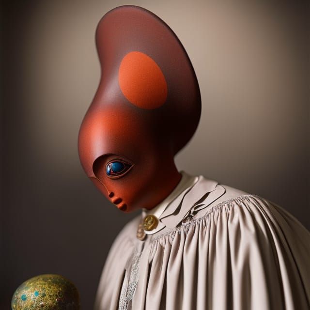 Surreal Circus Freak Show Portrait in Gothic Style