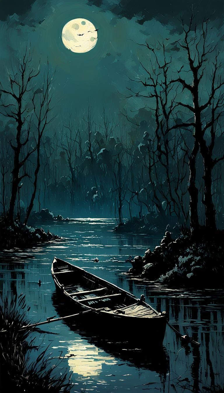 Darkest Night: Impressionistic Painting in Expressive Style